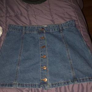 Button up jean skirt